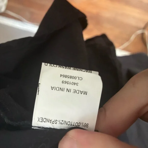 One-Shoulder Floral Embroidery Cotton Poplin Dress in Black Midi Size M 8 - Picture 7 of 9